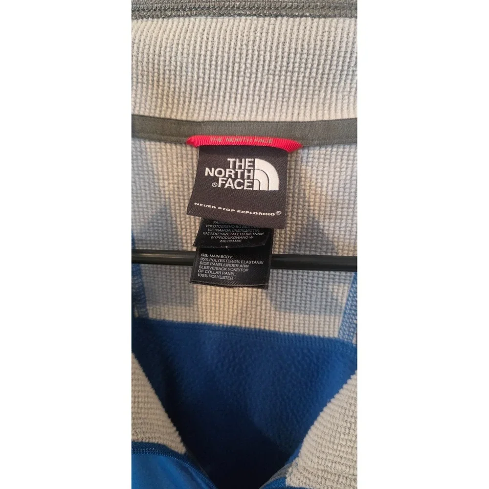 The North Face Full Zip Jacket Mens XL Blue FlashDry Long Sleeve Stretch Outdoor